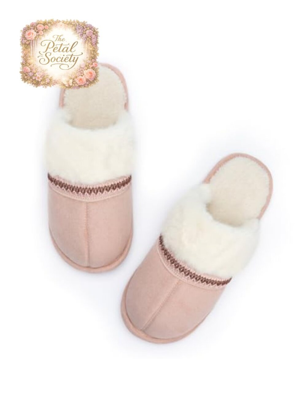 Fuzzy Memory Foam House Slippers with Anti-Slip Rubber Sole